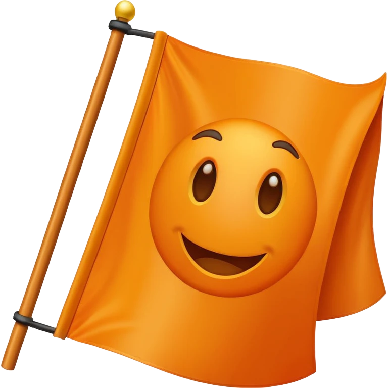 flag plain orange emoji