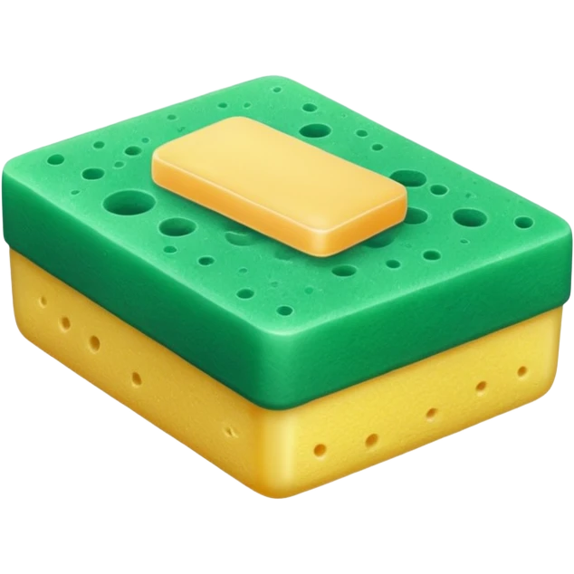 Sabão e bucha da cozinha emoji