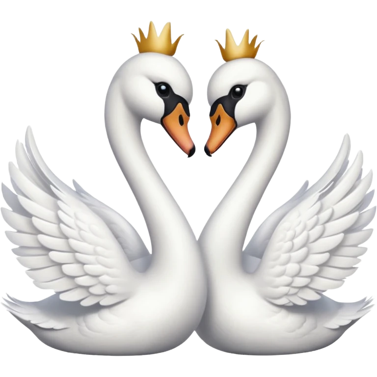 2 swans in love emoji