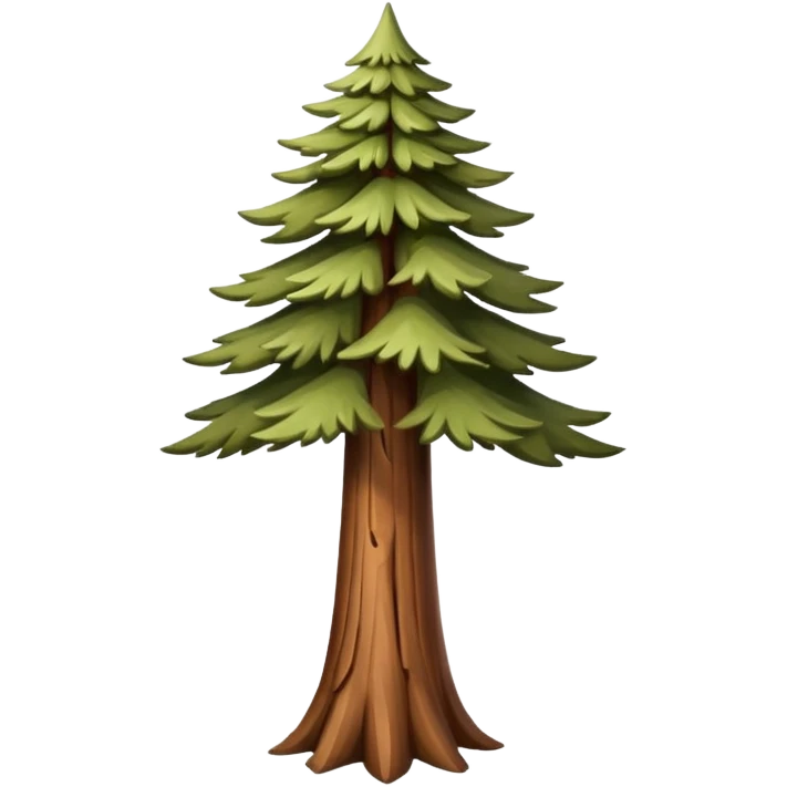 long slim sequoia tree emoji