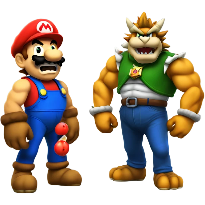 Bowser vs Mario  emoji