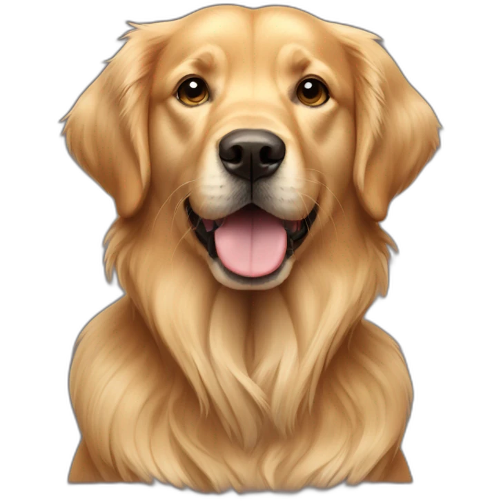 Africanis dog and golden retriever emoji