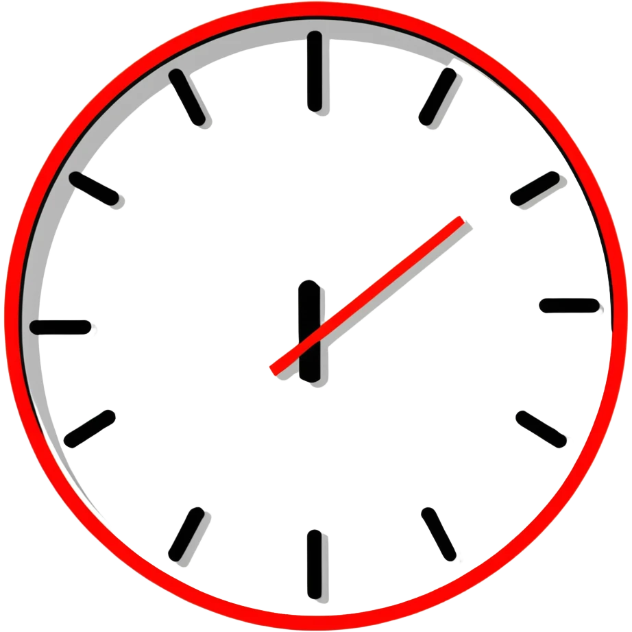 emoji with black background, '11:11' in red digital clock numbers, circular shape, no extra elements emoji