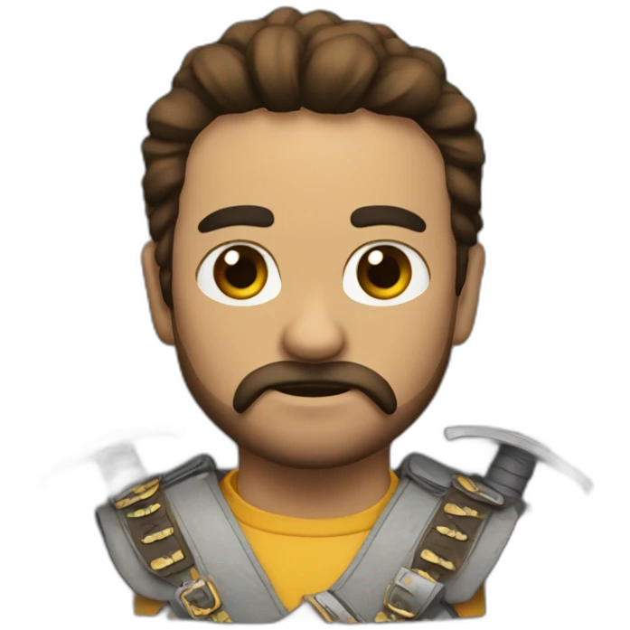 Pelirrojo con espadas emoji