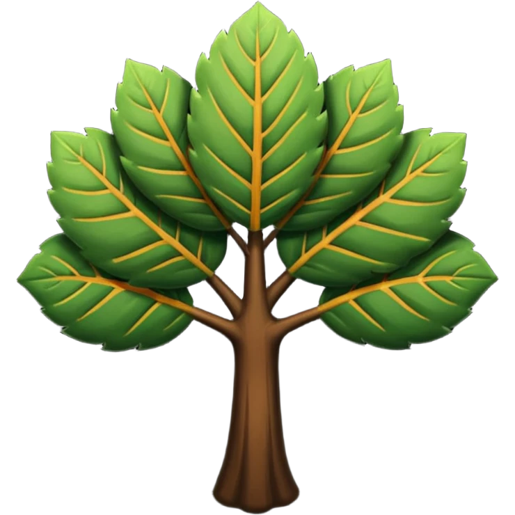 Un trébol de 5 hojas totalmente negro emoji