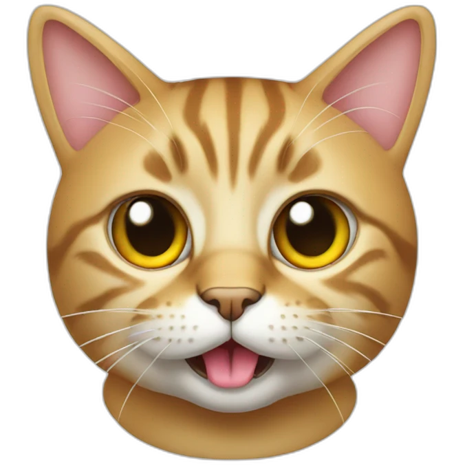 Cat with dollar tongue emoji