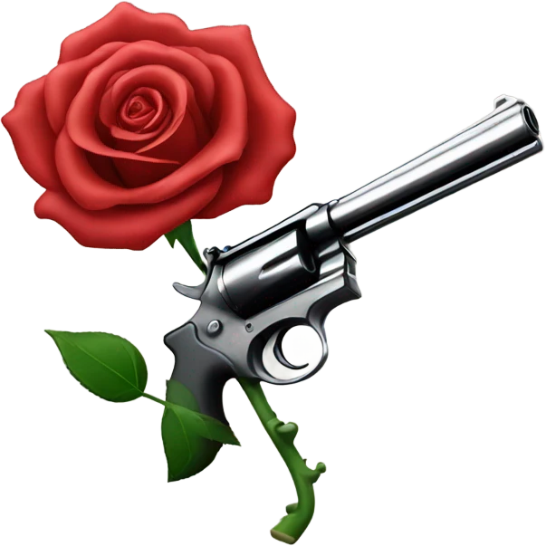 Red rose pistol  emoji