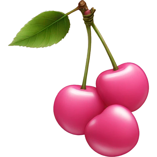 2 cherries light pink with gloss emoji