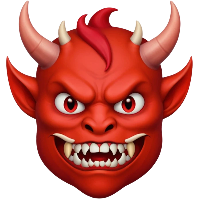 Creppy devil and shushing emoji