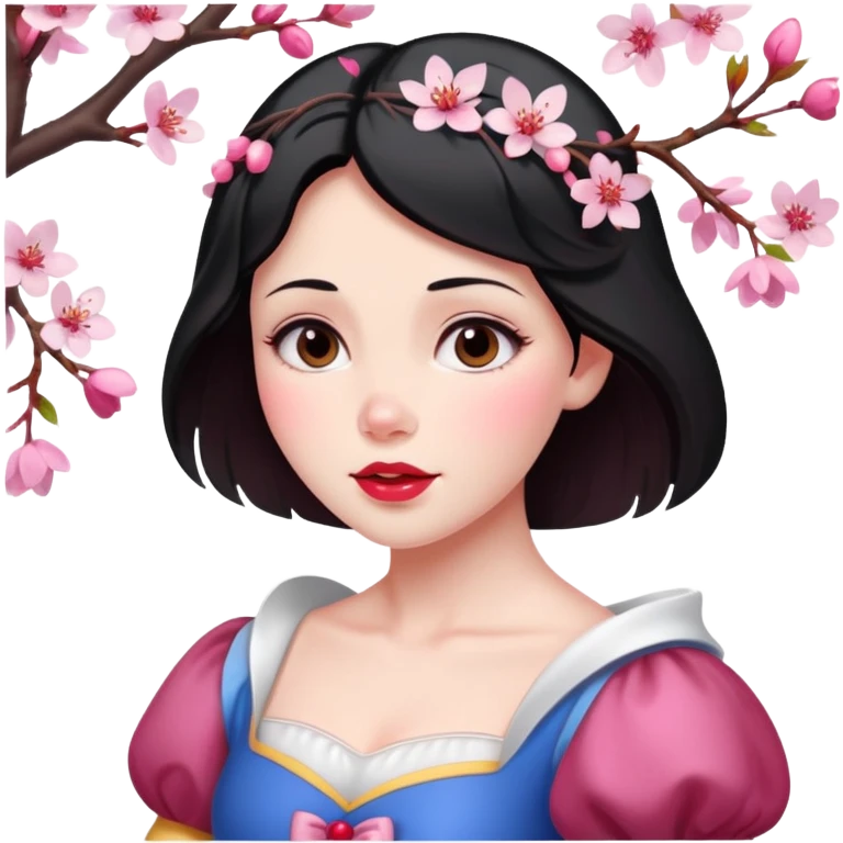 snow white cherryblossom emoji