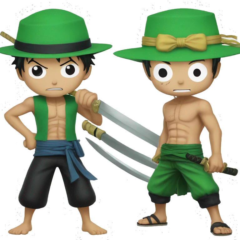 luffy vs zoro emoji