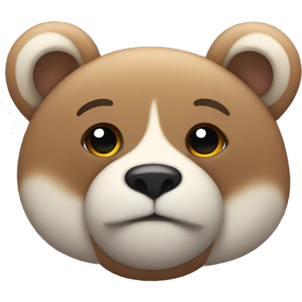 Un osito tierno con sueño emoji