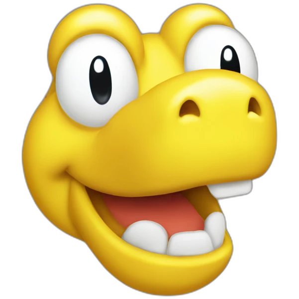 Yellow yoshi head emoji