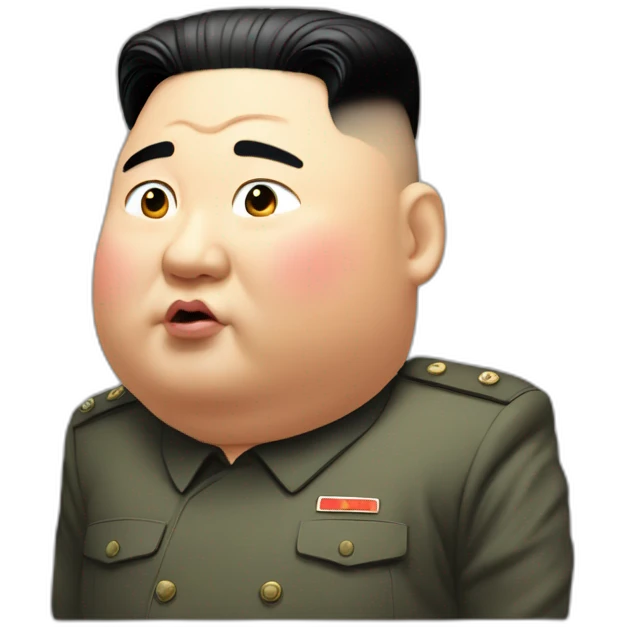 super fat Kim jong UN point to you emoji