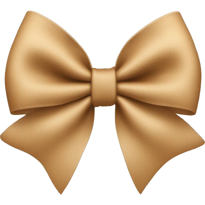 A tan light brown bow  emoji