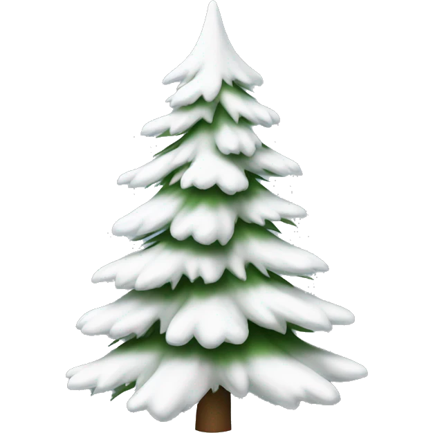  actual white fir christmas tree isolated.  emoji