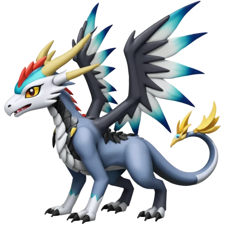 Meloetta-Wargreymon-Dutch-Angel-Dragon-Silvally-Kyurem-Sergal-Pokémon-Digimon-Fakémon-fusion-hybrid-creature emoji