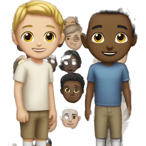 White Boy and Black Girl emoji
