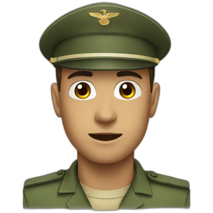 A military  emoji