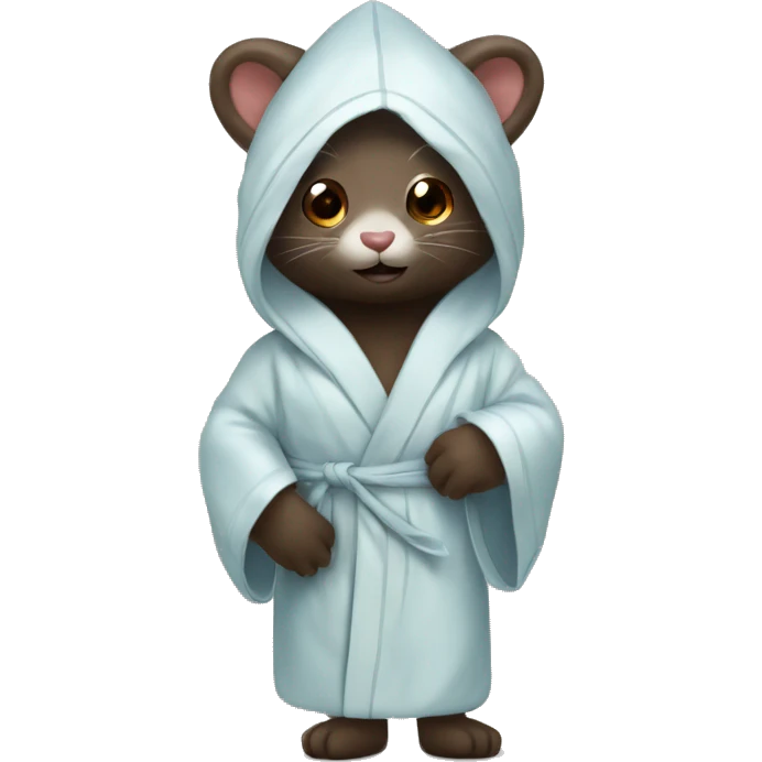 mink in a silk robe emoji