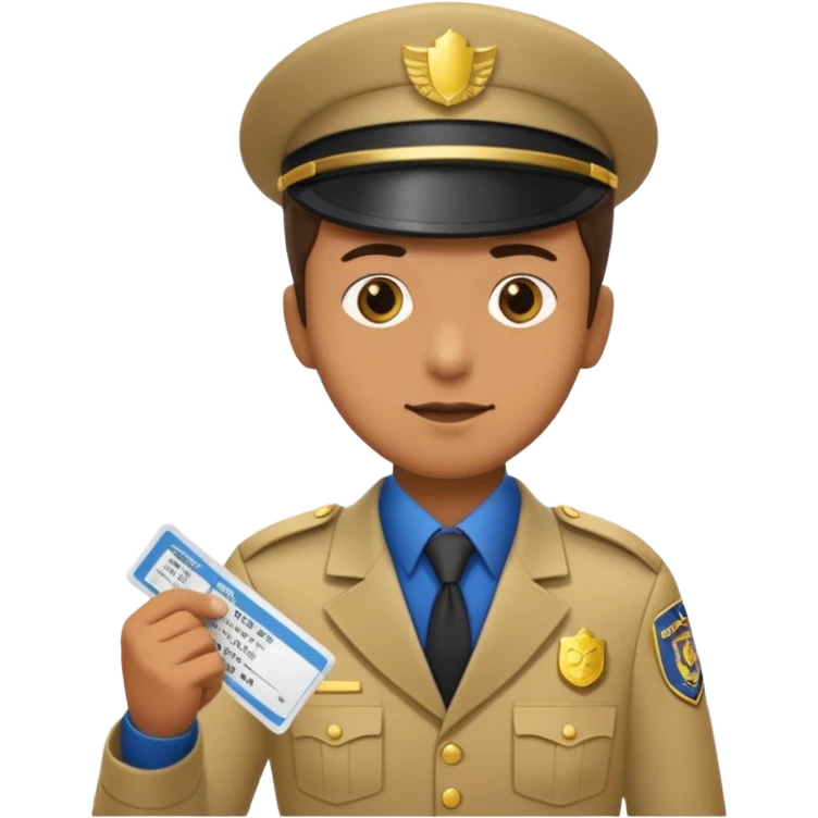ticket inspector with punch emoji