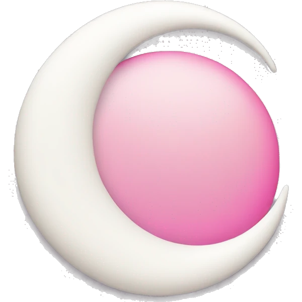 White Crescent moon and pink clouds emoji