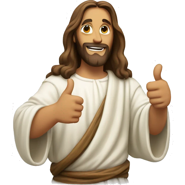 Jesus with thumbs up emoji