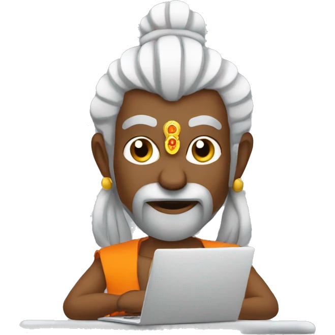 yamraj using laptop emoji