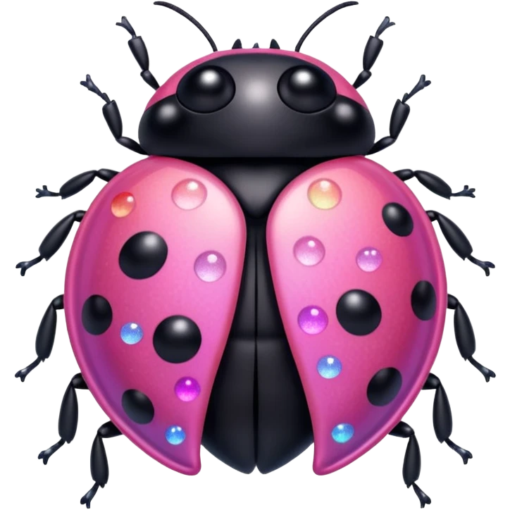 Pink Sparkle Ladybug emoji