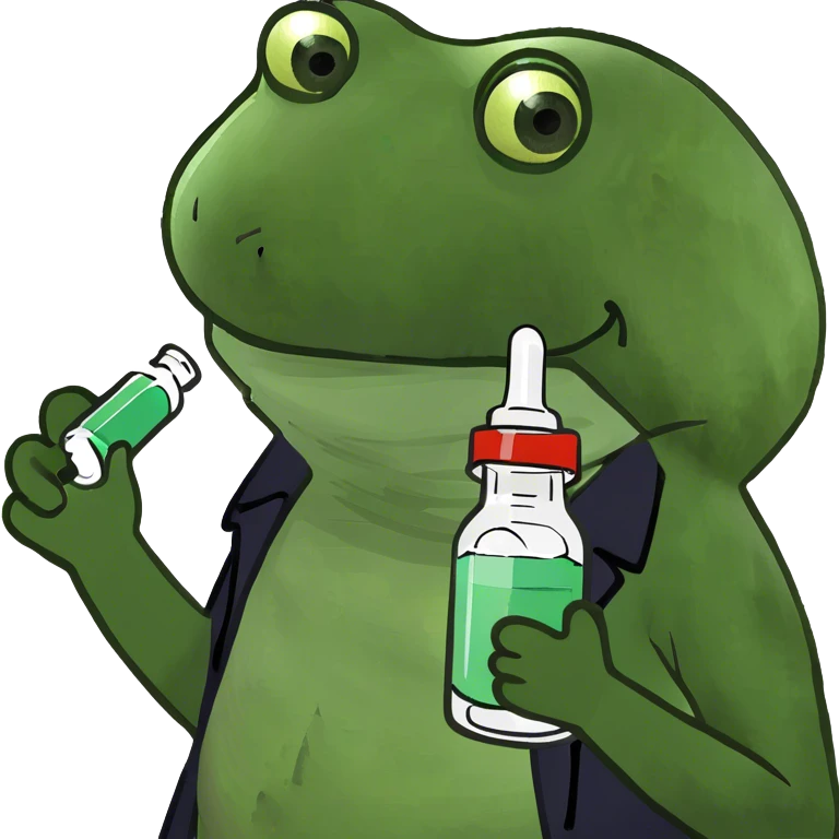 doctor holding a bottle of green and white pills emoji