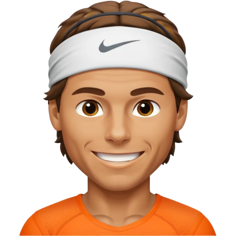 rafael nadal with head band, half body emoji