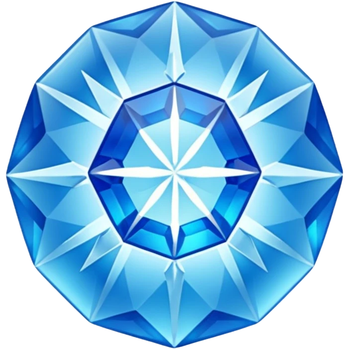Blue Gem with an Ice Flake Inside emoji