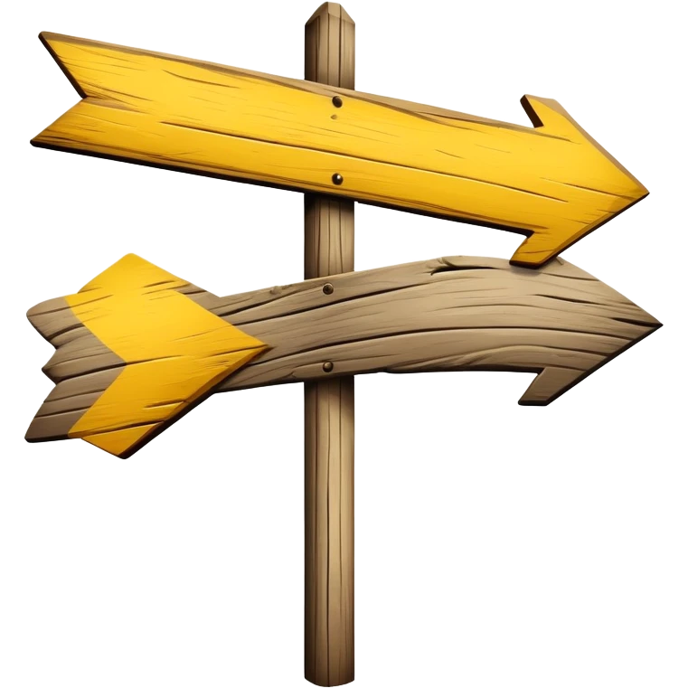 Camino de Santiago road sign with yellow arrow emoji
