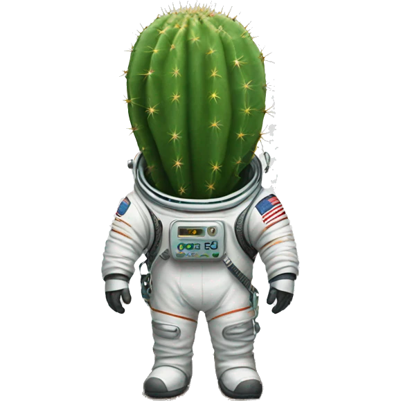 A cactus wearing a Space suit emoji