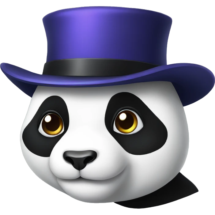 Panda with a high hat emoji