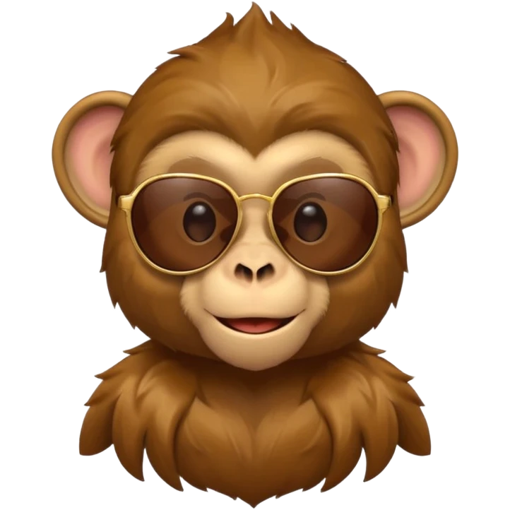 Monkey with sunglasses emoji