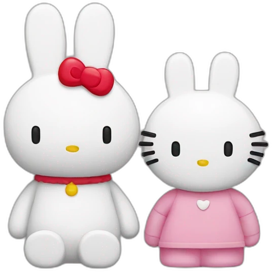 Miffy and Hello kitty emoji