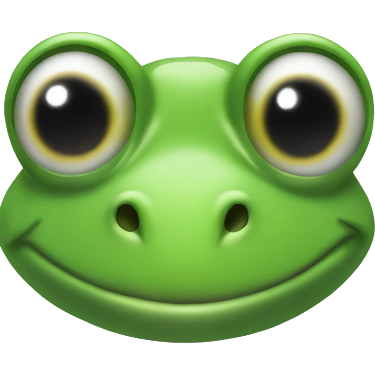 green frog face emoji