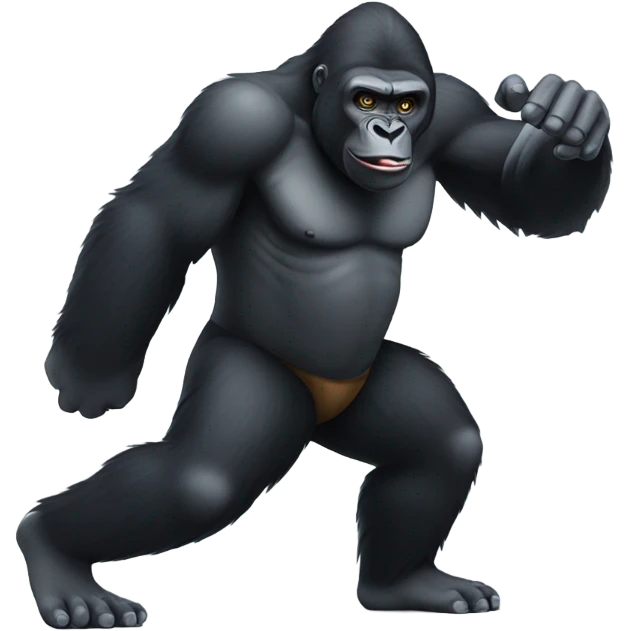 gorilla stealing emoji