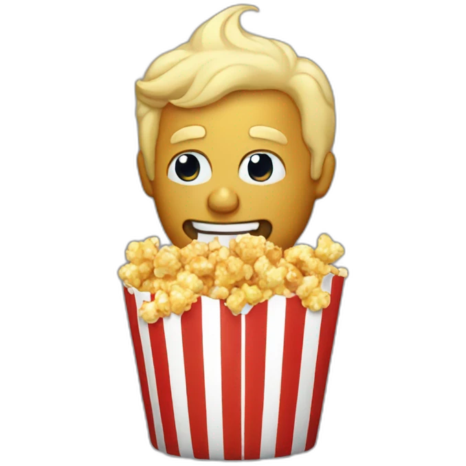 Donald eat pop corn emoji
