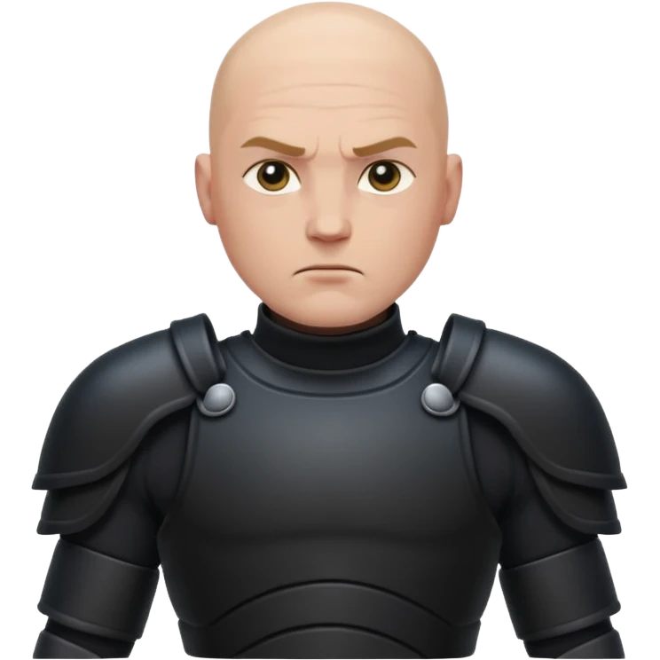 bald armed guards black armour emoji