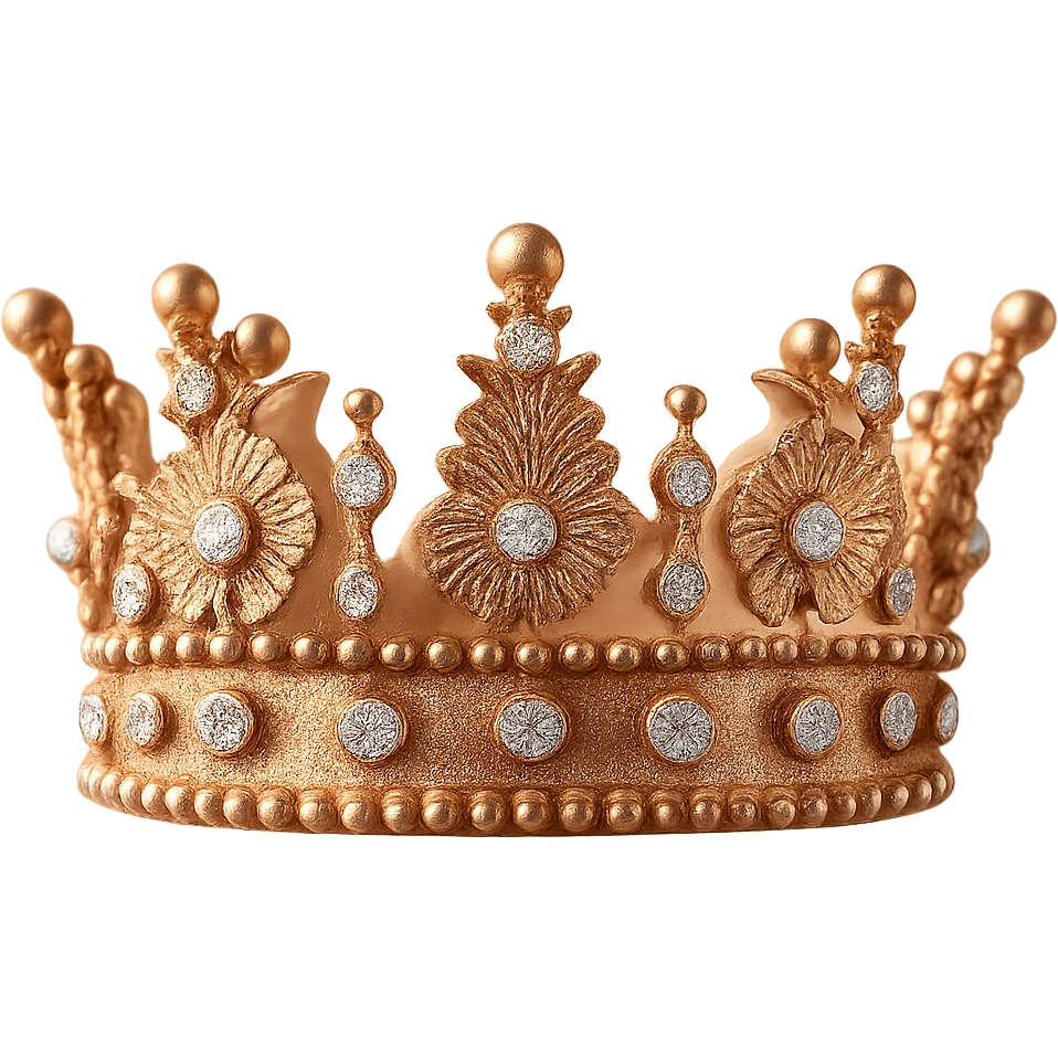 Remove the background from the image, keeping the crown edges clean and sharp with no background visible. emoji