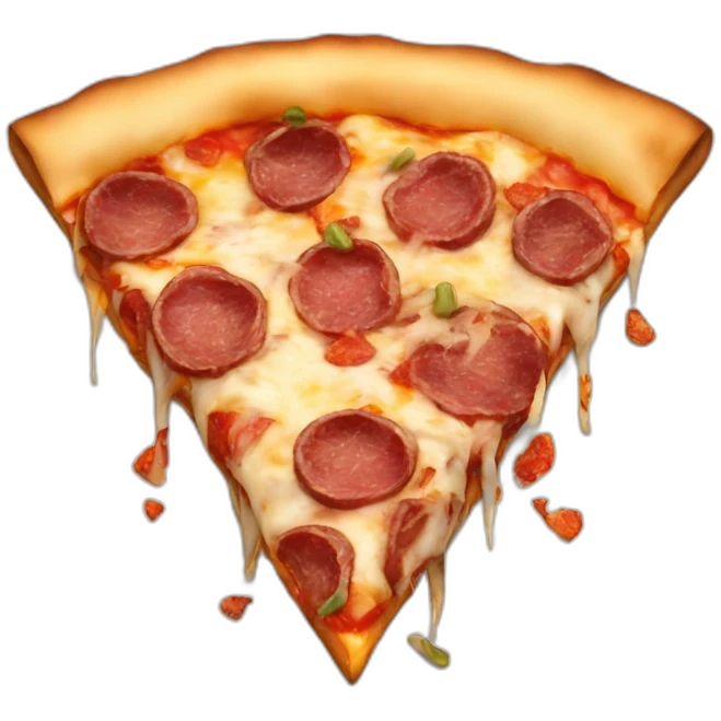 pizza with dark shredded beef emoji