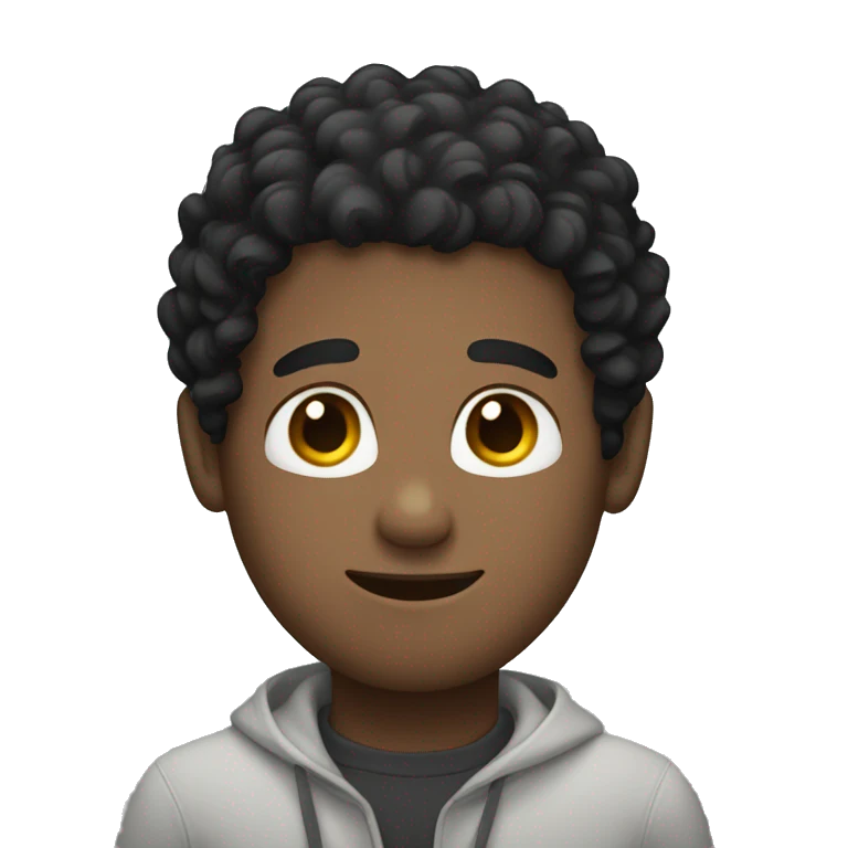 White man & black curly hair hugging emoji