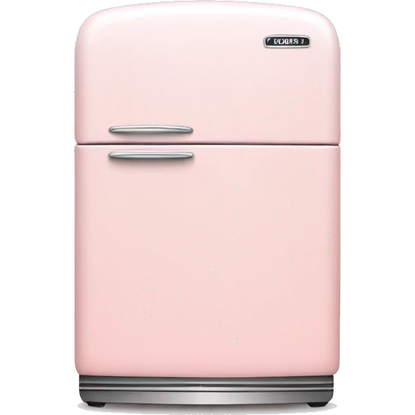 Realistic light pink vintage fridge emoji