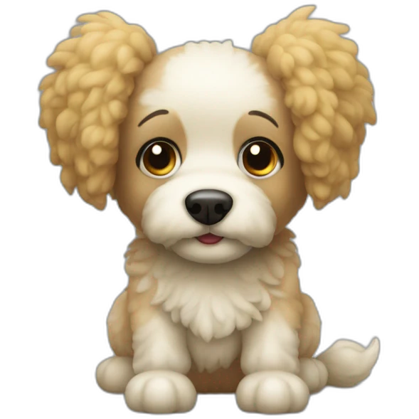 a poddle toy dog emoji