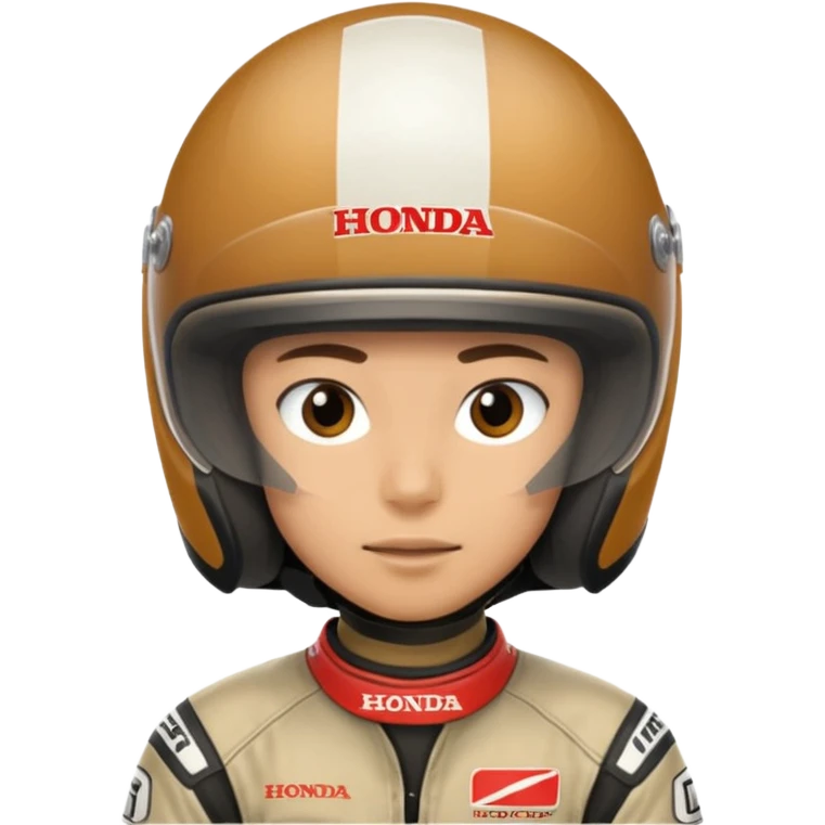 honda motorcycle racer with full face helmet emoji