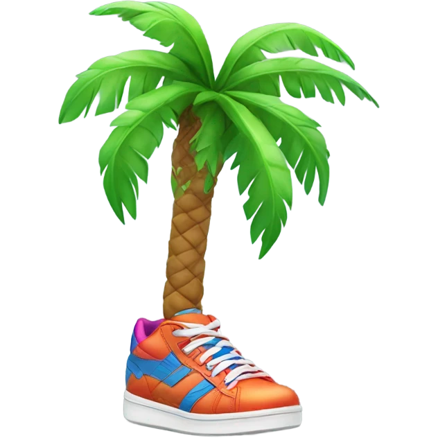 Palm tree wearing sneakers  emoji