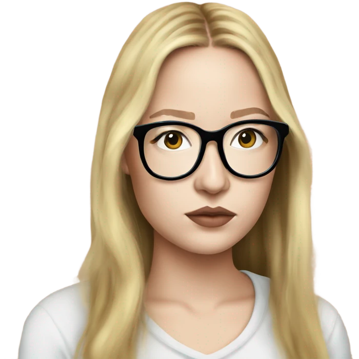 Anna Delvey emoji blonde glasses  emoji