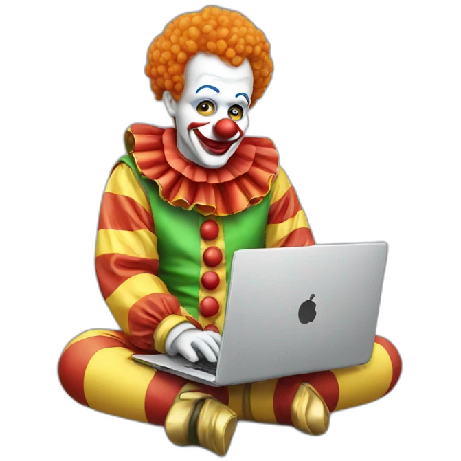 Clown with laptop emoji